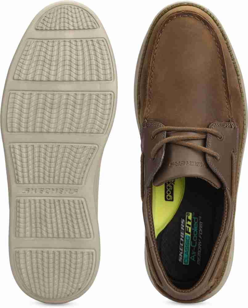 Skechers leather boat shoes clearance mens