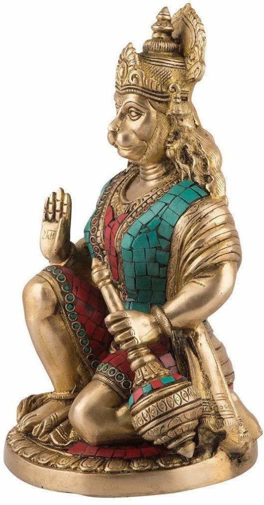 Buy Lord Hanuman Round Base Decorative Brass Figurine Online at Best Prices  in India - JioMart.