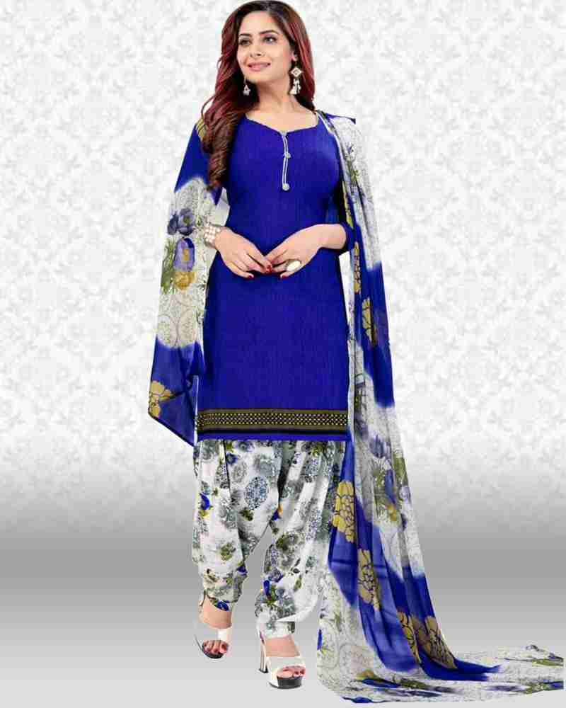 Divastri Crepe Printed Salwar Suit Material Price in India - Buy