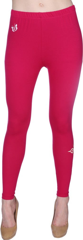 Buy online Red Solid Ankle Length Legging from Capris & Leggings for Women  by Mad Colors for ₹399 at 60% off