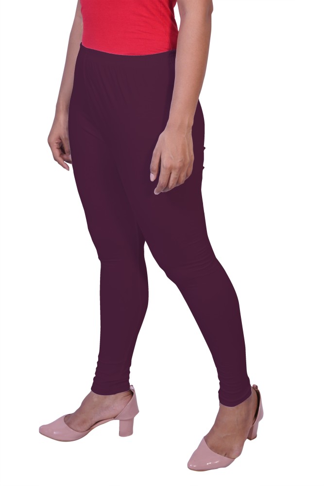 1% OFF on Lux Lyra Women's Beige And Maroon Churidar Leggings _ Set Of 2 on  Snapdeal