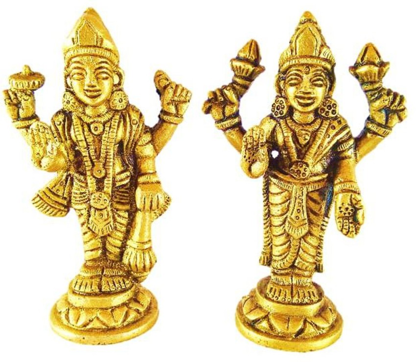 M&M - Idol Collections Lord Vishnu Standing Brass Statue / Maha