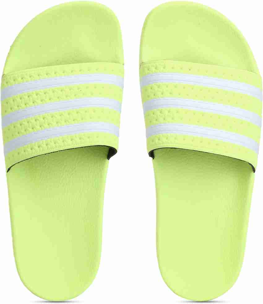 Green adilette slides sales