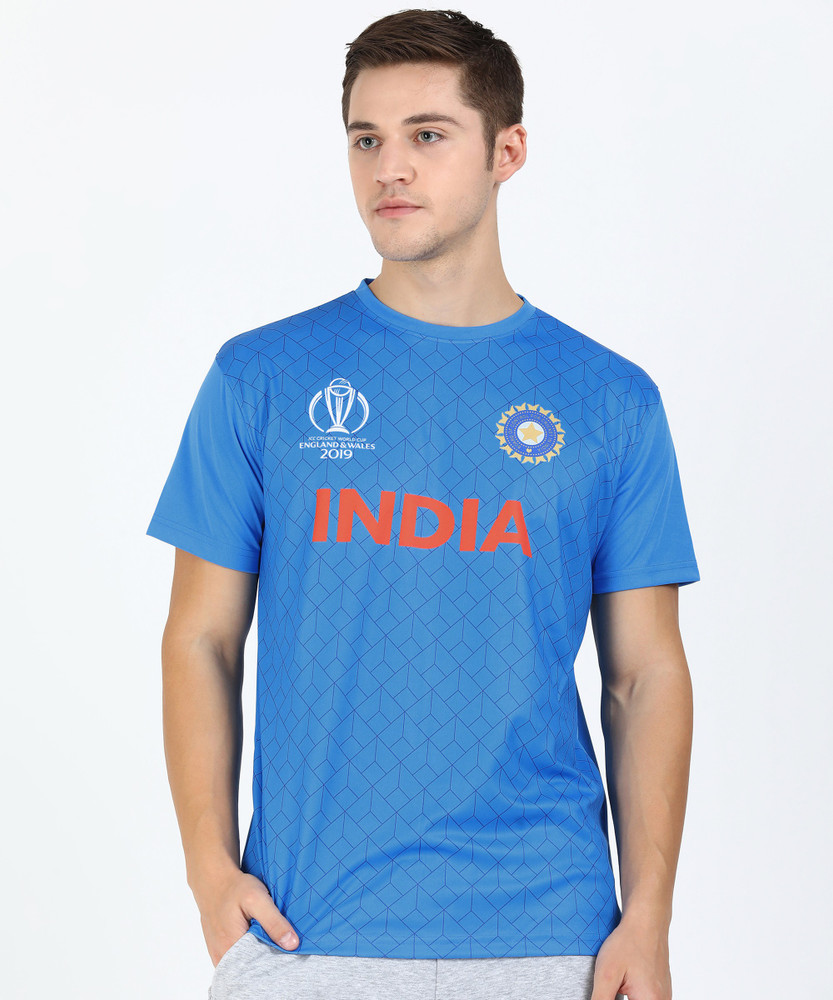 ICC Cricket World Cup Printed Men Round Neck Blue T Shirt Buy