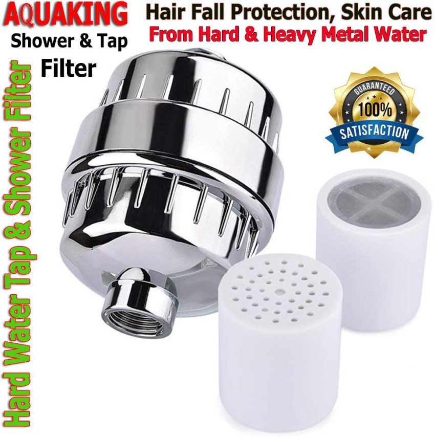 AquaKing Tap & Shower Filter For Hard Water, Chlorine Well Salt