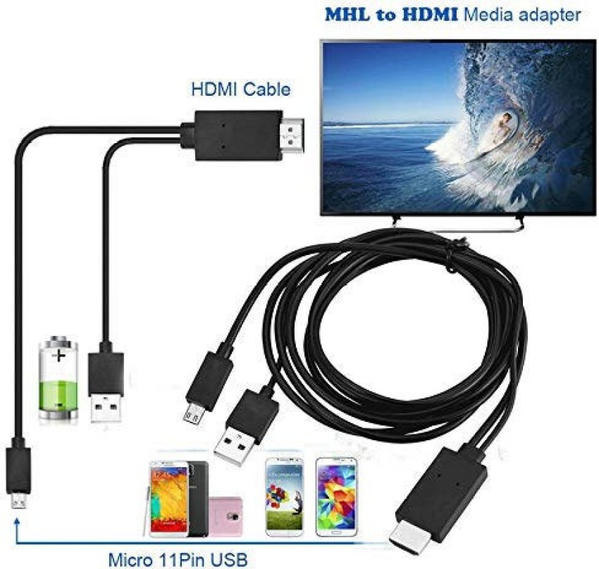 Micro USB MHL to HDMI-compatible Cable 5 Pin & 11 Pin 1080P HD TV Cables