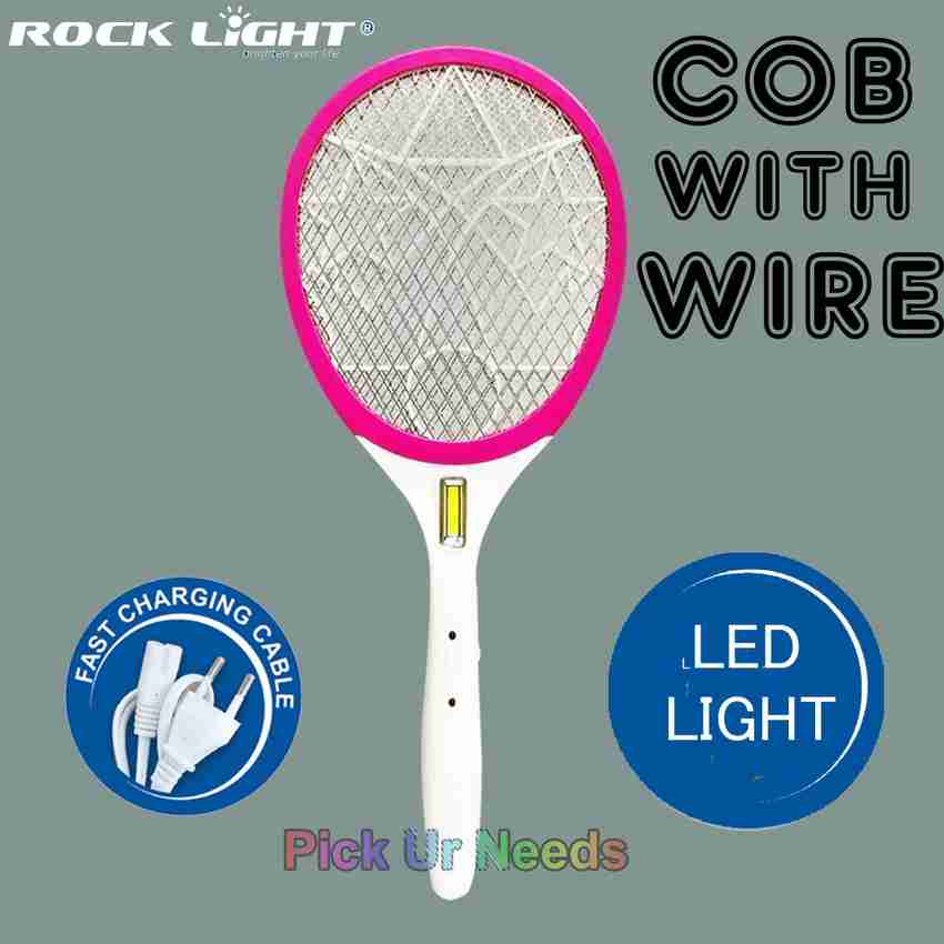 Rocklight Mosquito Racket with Torch COB Multicolor Pack of 2