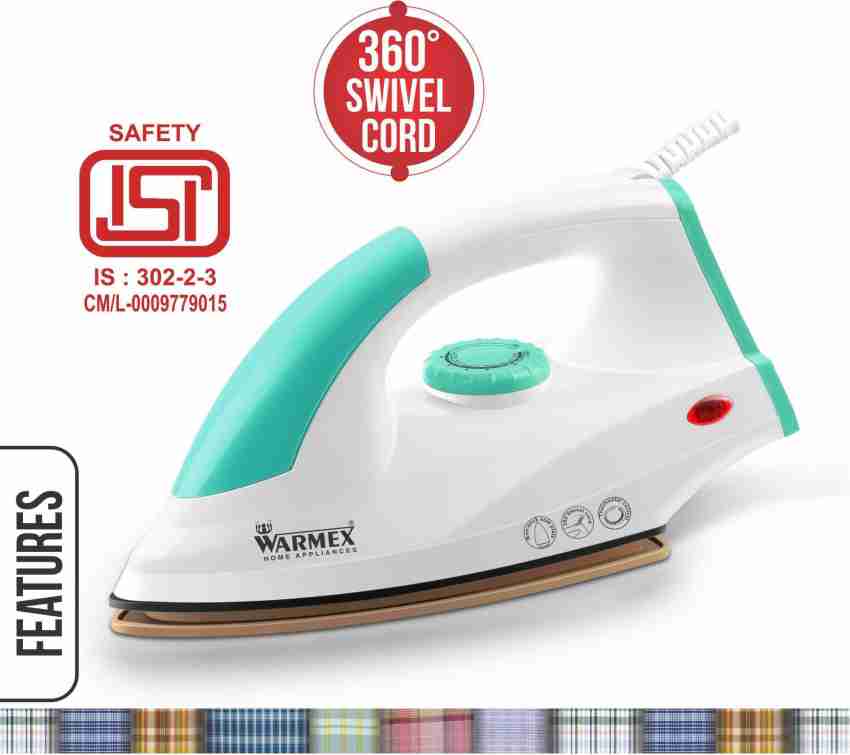 Buy Warmex Spectrum Red 1000W Dry Iron Press with Advance Soleplate and  Thermostat Control  Quick Heat Up Automatic Iron Box, Electric Press,  Electric Iron Press for Clothes with 2 Years Warranty