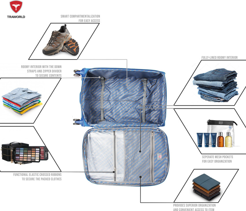 Traworld trolley bags 28 inches on sale