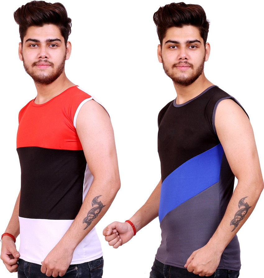 Sleeveless t discount shirts flipkart
