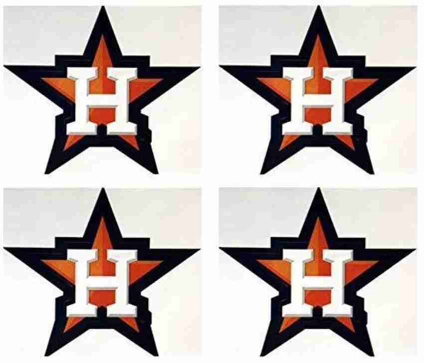 MLB Set of 4 Houston Astros Team Logo Stickers Four Individual Major League Baseball Official Helmet Emblems Texas