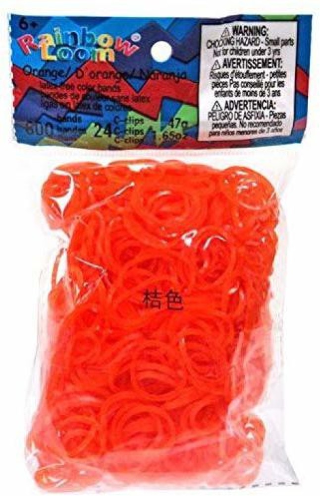 Rainbow Loom Orange Authentic High Quality Rubber Bands, the