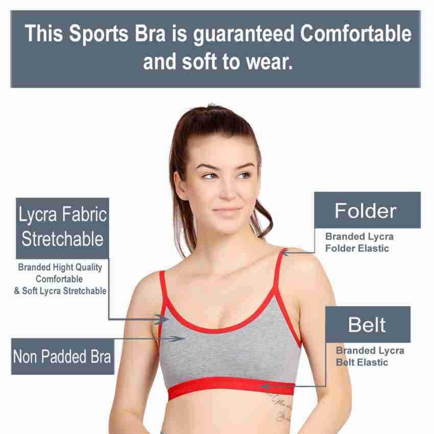 STOGBULL Best Quality Lycra Cotton Sports Bra for Girls and Women