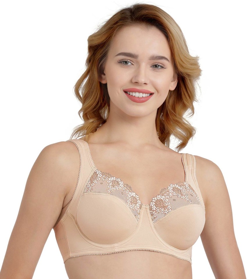Buy Enamor Beige Non Wired Non Padded High Coverage Everyday