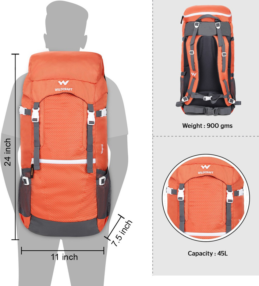 Wildcraft Verge 45 Rucksack 45 L Orange Price in India Flipkart