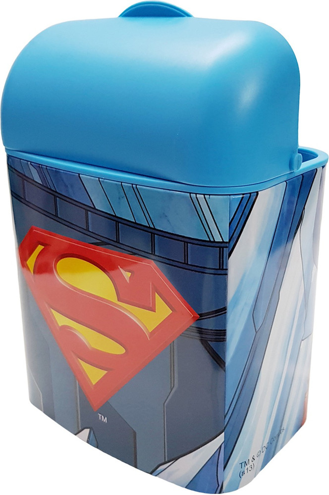NORA Kids Dustbin Batman Printed Trash Can for Kids Room Blue
