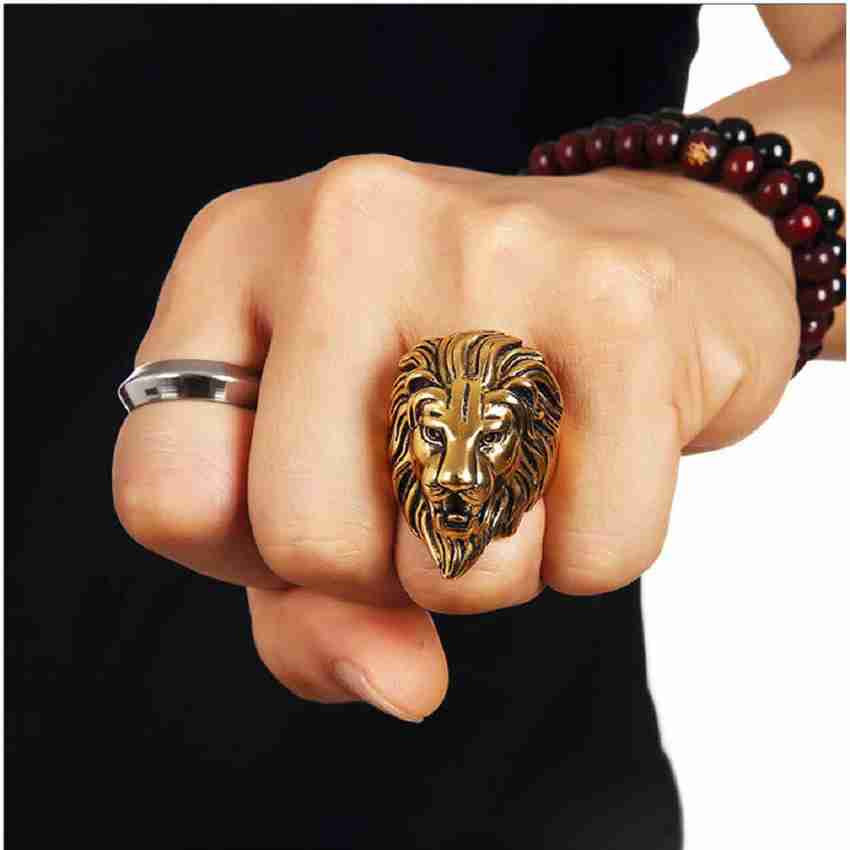 Ring with hotsell lion face
