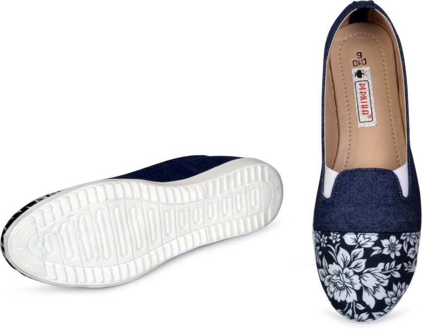 PIPILIKA PIPILIKA Belly Flat 010 Blue Floral Print Ballerinas