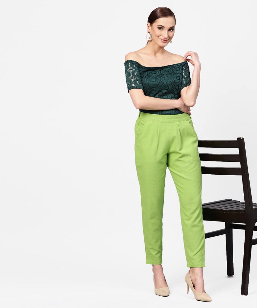 Green  Trousers For Women  Shop Online  HM IN