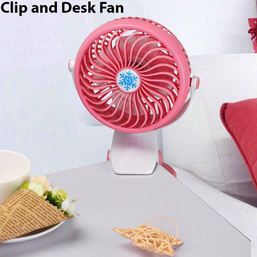 Mini clip on desk fan outlet