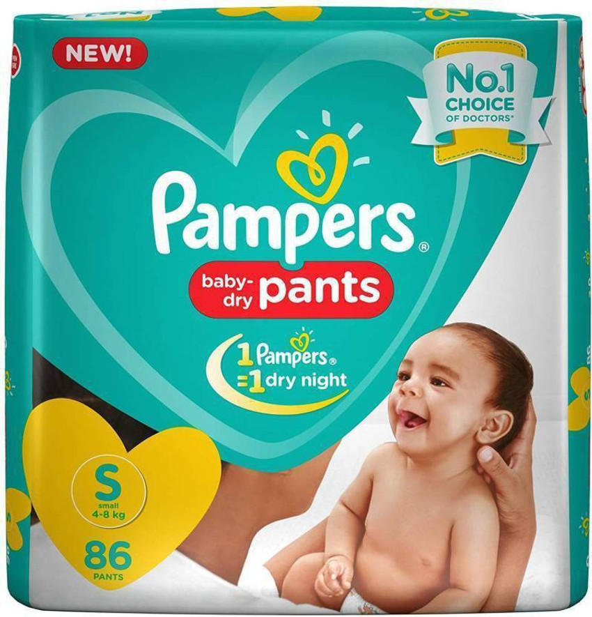 Pampers baby dry Pant style diaper small size S 86 Pieces S S