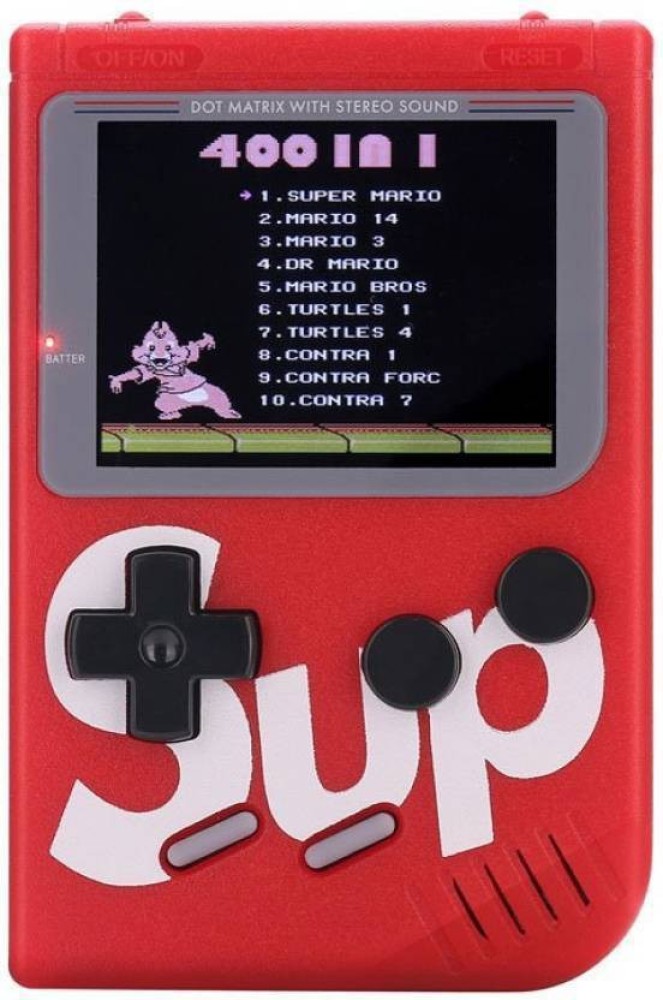 400 in 1 sup Portable Video Game Box with Mario, Super Mario, DR Mario,  Contra, Turtles 