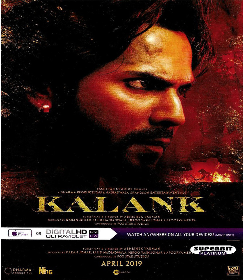 KALANK Hindi Movie DVD FORMAT Price in India Buy KALANK Hindi Movie DVD FORMAT online at Flipkart