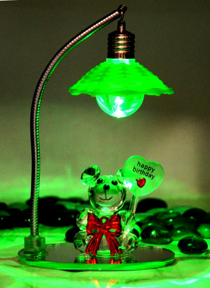 craftfry Love Light Taddey Bear Glass Birthday Best Gift Showpiece
