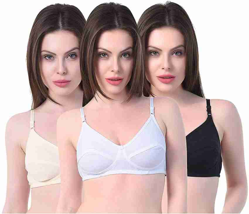 CEE 18 Cotton Padded and Non-Wired Maternity Nursing Feeding Bra for Women
