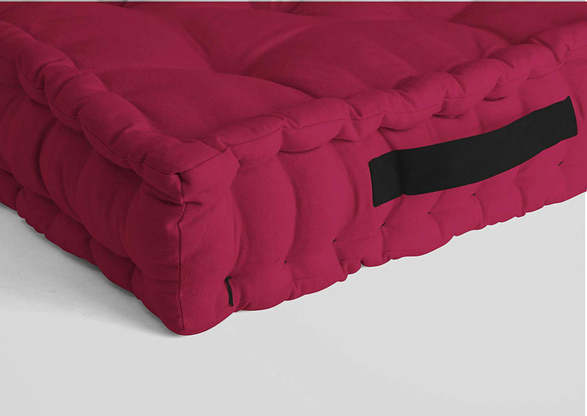 Encasa Homes Cotton Plain Square Floor Cushion Pack of 1 Buy