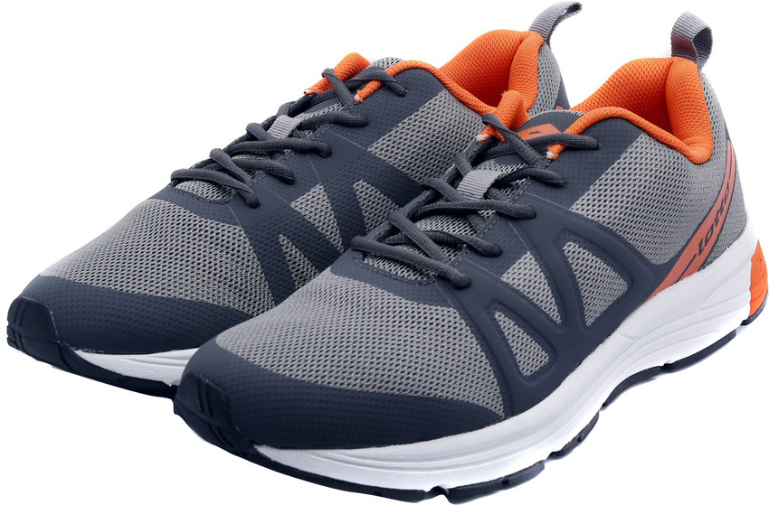 LOTTO FLINT DARK GREY ORANGE RUNNING SHOES For MEN 6 Running Shoes