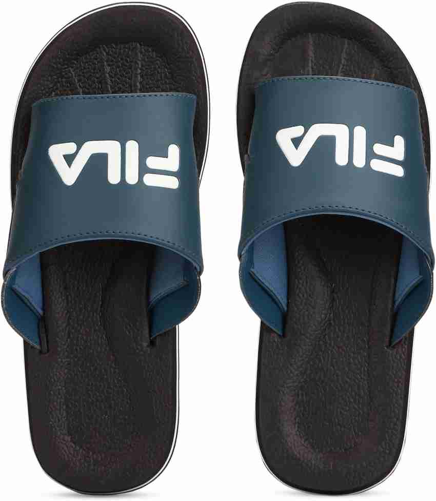 Blue discount fila slides