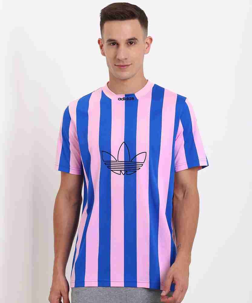 ADIDAS ORIGINALS Striped Men Round Neck Blue Pink T Shirt Buy ADIDAS ORIGINALS Striped Men Round Neck Blue Pink T Shirt Online at Best Prices in India Flipkart