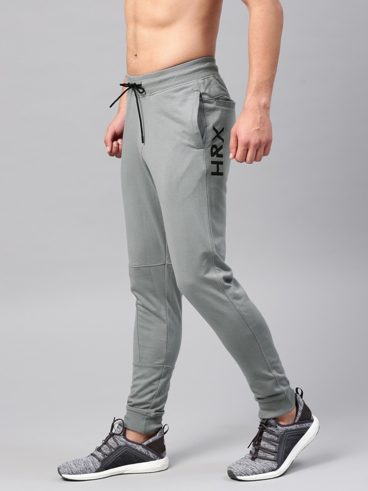 Buy HRX By Hrithik Roshan Men Grey Solid Joggers  Track Pants for Men  8423025  Myntra