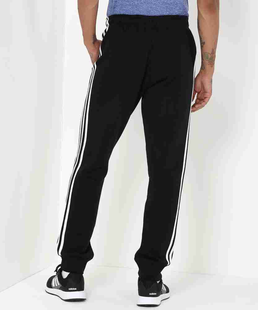 ADIDAS Striped Men Black Track Pants