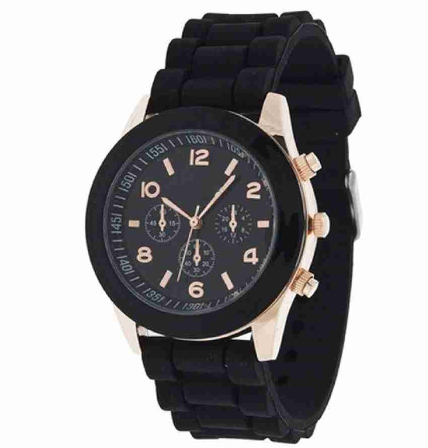 SPINOZA Analog Watch For Girls Buy SPINOZA Analog Watch For Girls rubber belt simple and sobber chronograph pattern black women Online at Best Prices in India Flipkart