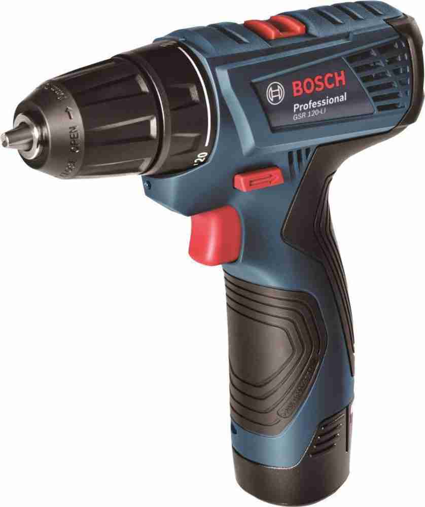 BOSCH GSR 120 LI with 2xGBA 12V 2.0Ah Battery GAL 1210 CV