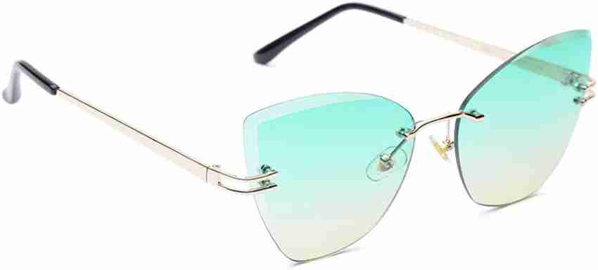 Buy Dressberry Cat eye Sunglasses Green For Women Online Best