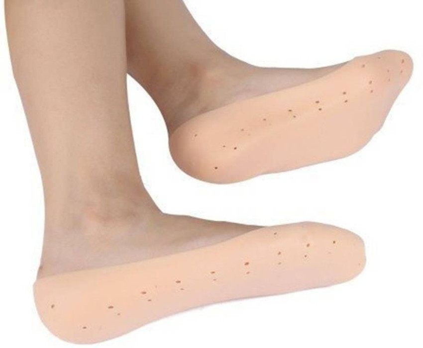 MEZIRE Silicone Heel Socks Anti Crack Socks Heel Support Free