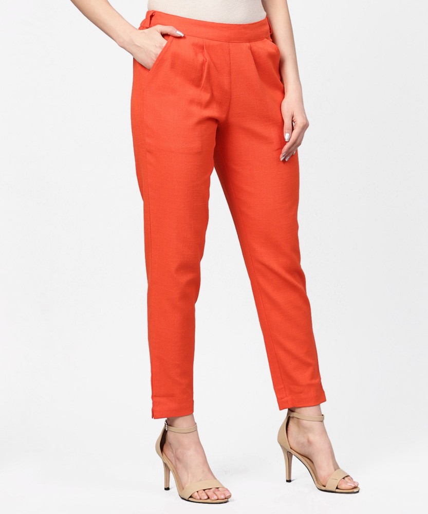 NILLLY Wide Leg Pants Women Solid Color Fitting High Waist Casual Pants  Wide Leg Trousers Ladies Pants Orange  M  Walmartcom