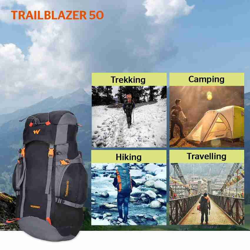 Wildcraft Trailblazer 50 Rucksack 51 L Black Price in India