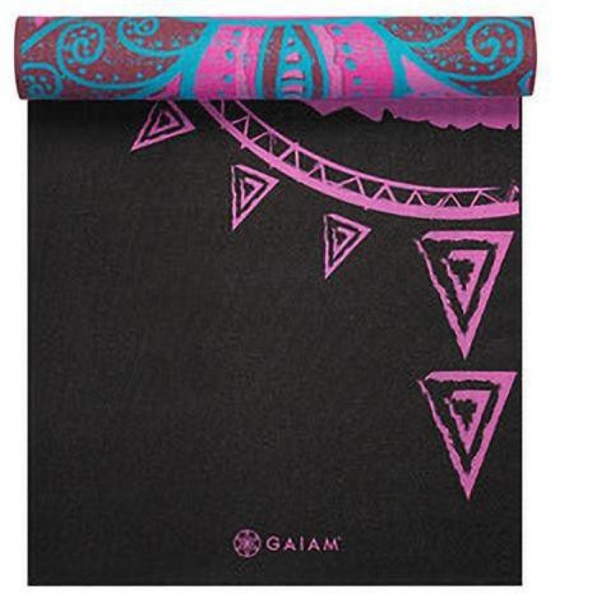 Gaiam Premium Print Reversible Yoga Mat, Be Free, 6mm 