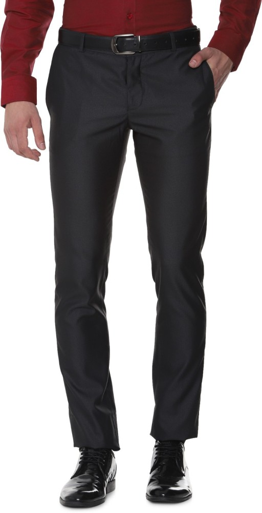Buy DCot By Donear Men Brown Tapered Fit Solid Trousers online  Looksgudin