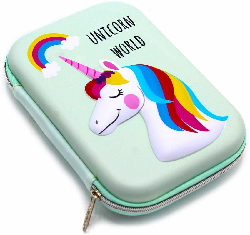 Flipkart Shopat7 Zipper pouch Unicorn Art Polyester Pencil Box Box