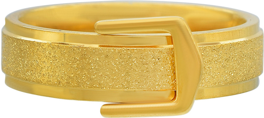 memoir Gold Plated Brass Belt Buckle Design Fashion Finger Ring
