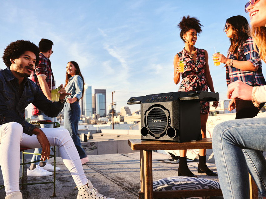 Laser portable 2024 gtk party speaker