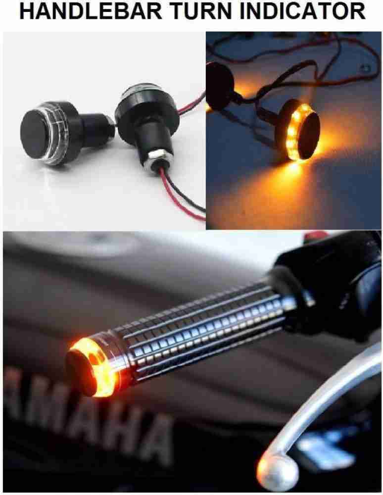 CADEAU Handlebar Dual Color Turn Signal Grip Bar End LED Plug