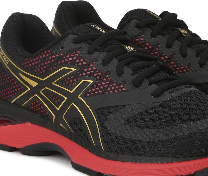 Asics gel pulse 10 black red sale