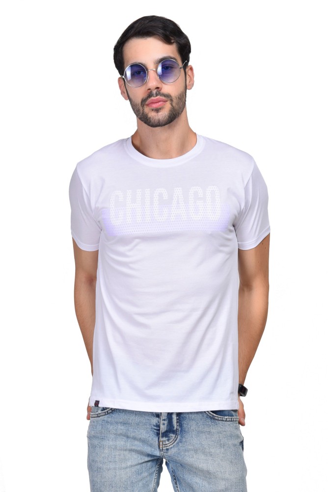 Buy Men's Green Chicago Typography Oversized T-shirt Online at Bewakoof