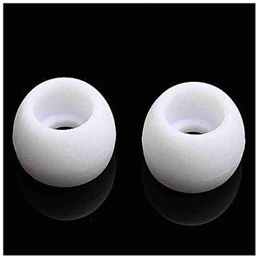 Realshopee Silicone Earphone Rubber Buds Headphone Caps White In